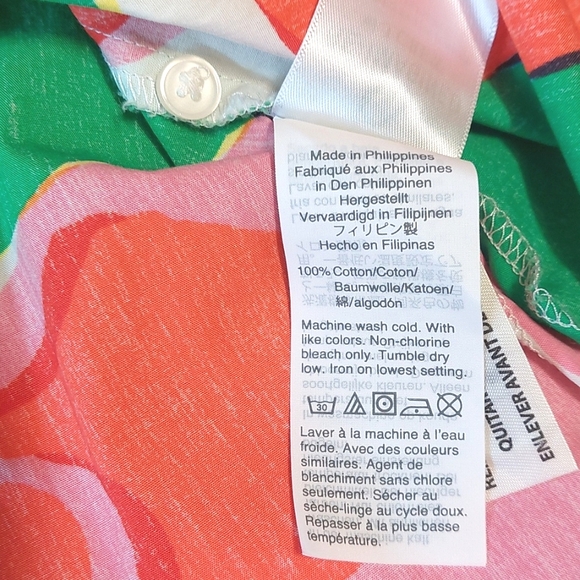 J Crew puff sleeve cotton Ratti Jardin floral top, Size 00 - Picture 7 of 8